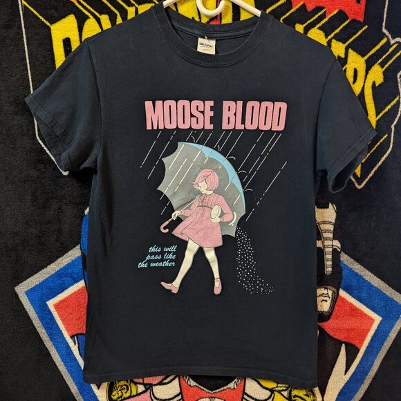 Moose Blood Emo Pop Punk Band Black T-Shirt.  In good condition, size small. - Picture 1 of 4